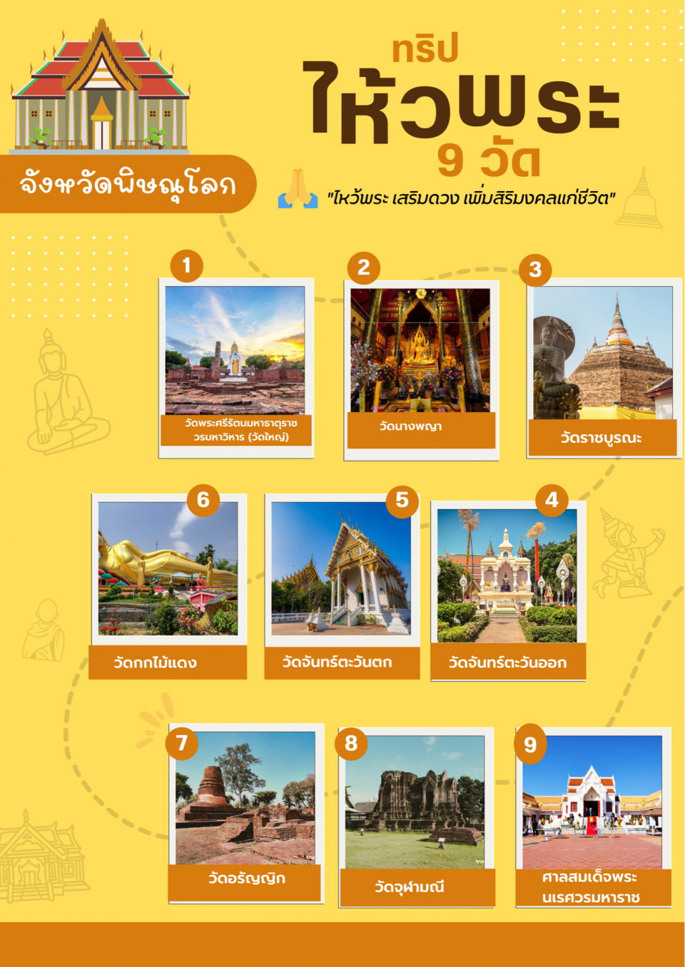 ทริปไหว้พระขอพร 9 วัด จ.พิษณุโลก